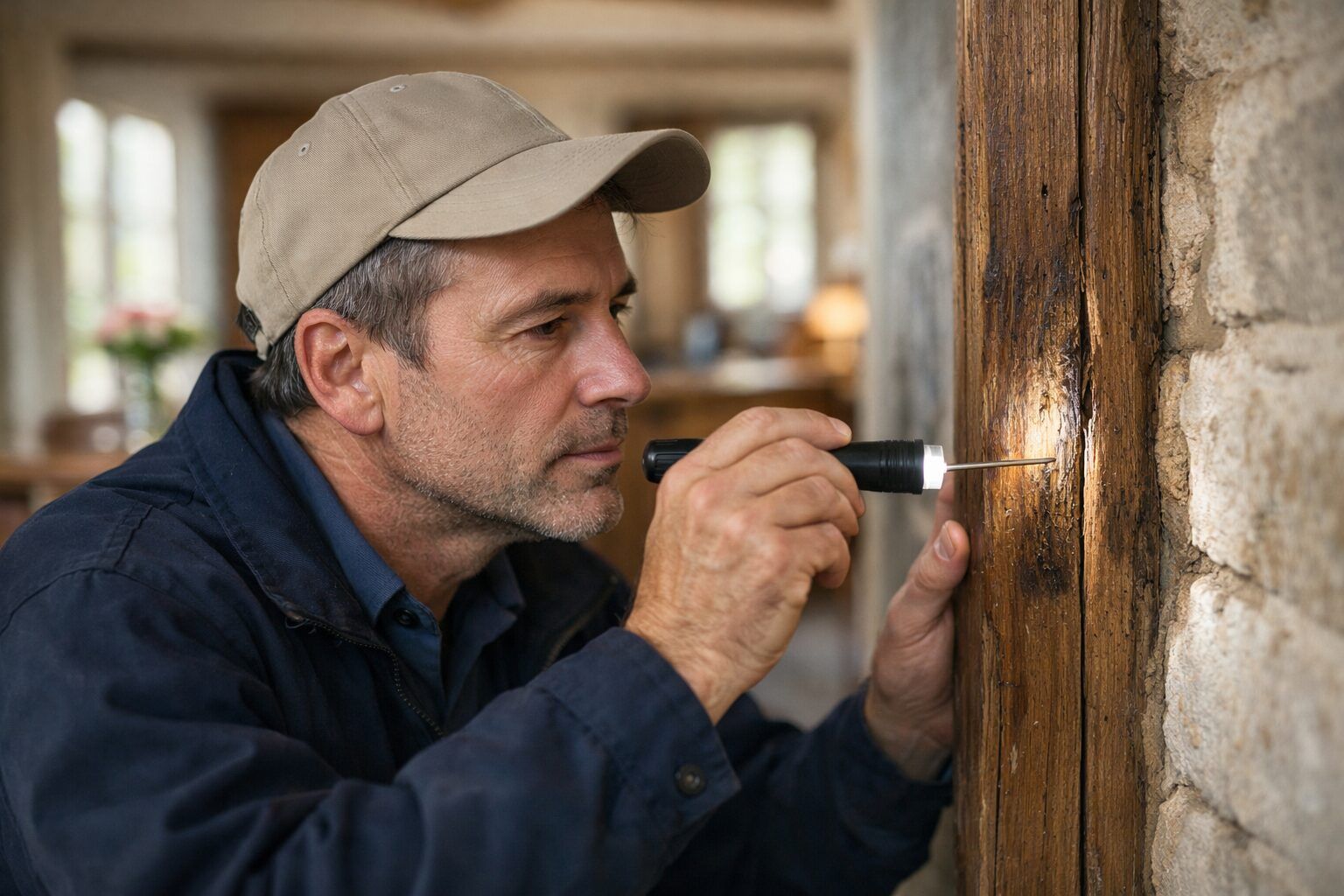 Termites et bois humide